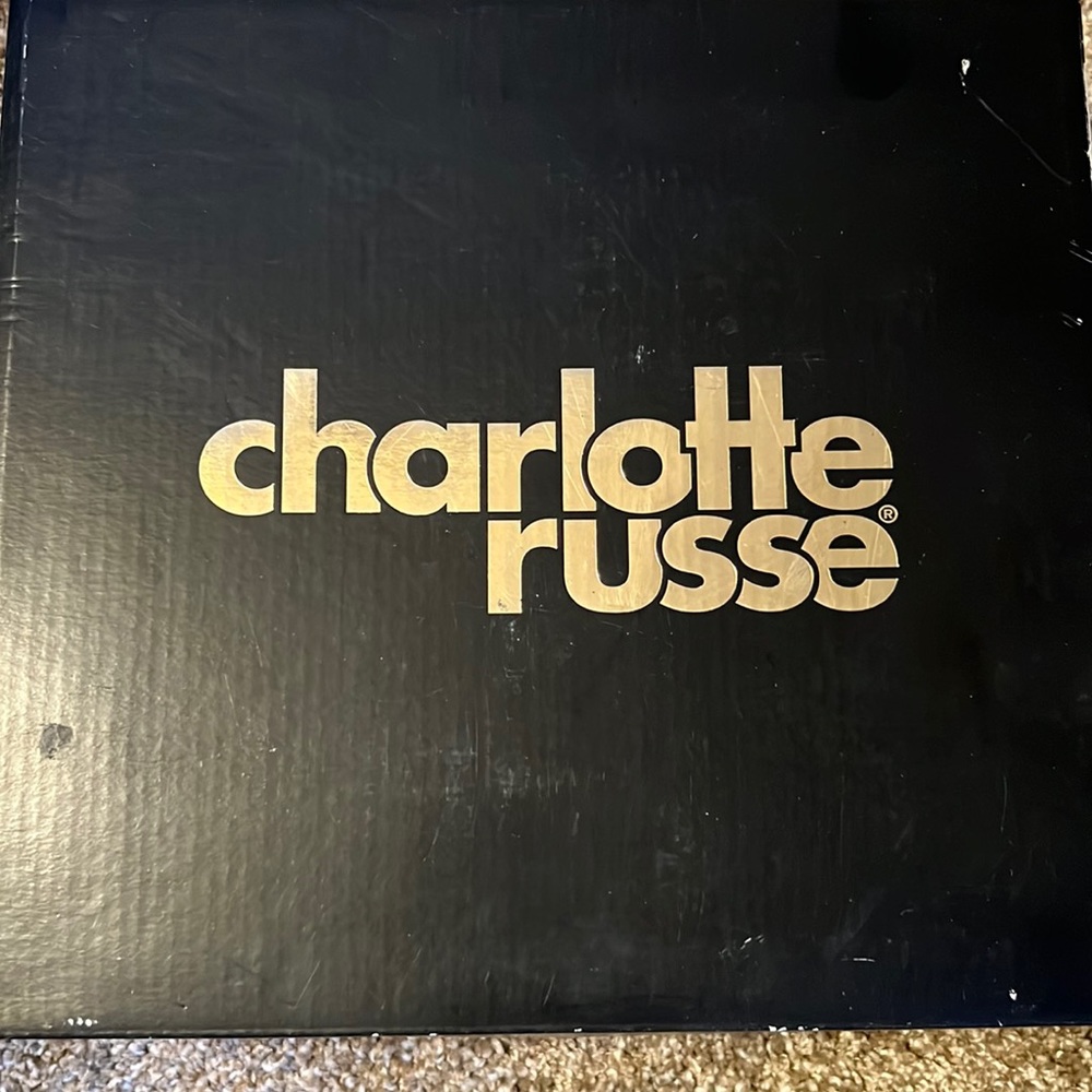 Charlotte Russe Black wedges in great condition!!